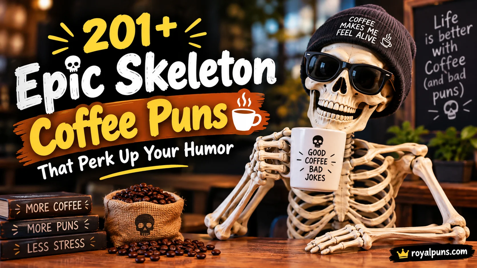 Epic Skeleton Coffee Puns